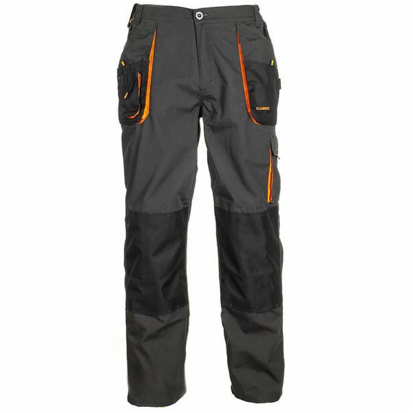 NoName Klasické kalhoty s pasem 56 60114 grafitové