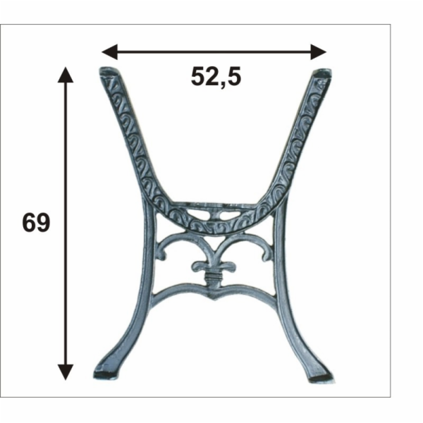 NoName Noha stolu CHINKA, sada 2 kusů.