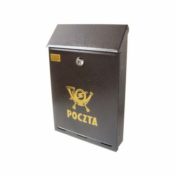 NoName Šedá starožitná poštovní schránka A-4