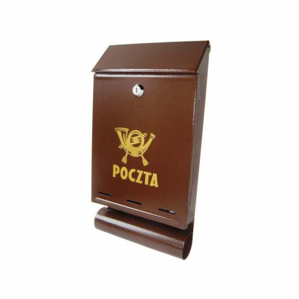 NoName Hnědá poštovní schránka s tubou A-4T