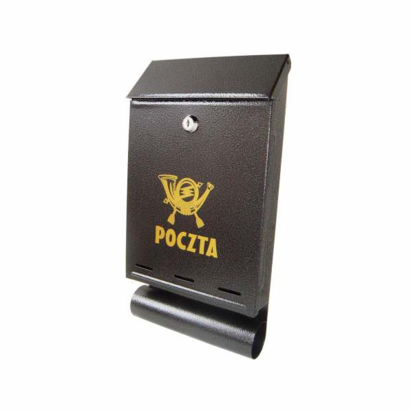 NoName Starožitná šedá poštovní schránka s tubou A-4T