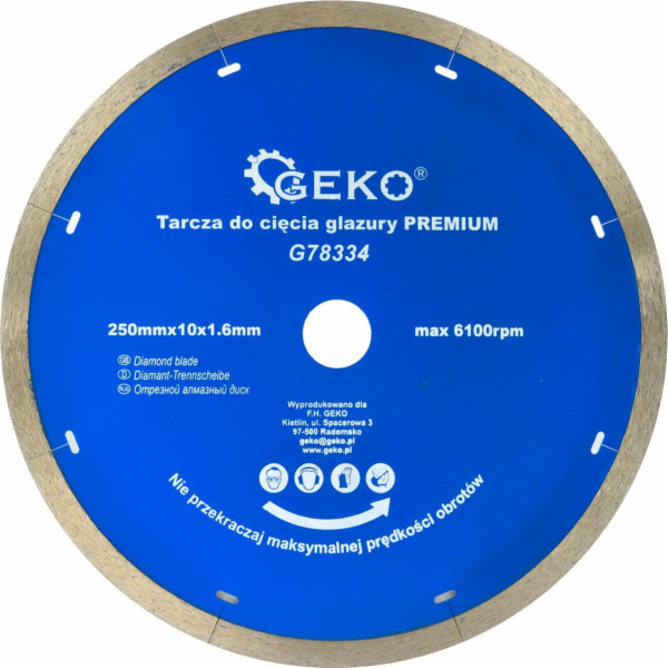 Geko Řezný kotouč na dlaždice 250 mm x 10 x 1,6 mm (G78334)