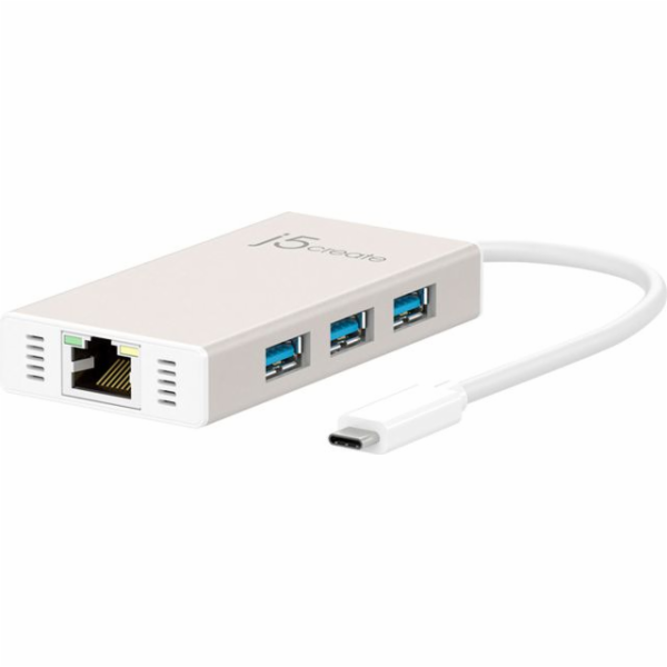 j5create USB HUB 1x RJ-45 + 3x USB-A (JCH471)