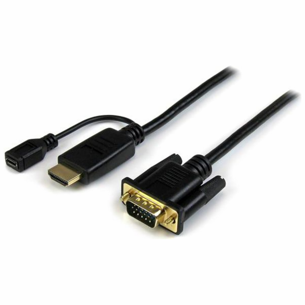 StarTech Kabel HDMI - D-Sub (VGA) + micro USB 3m černý (H...