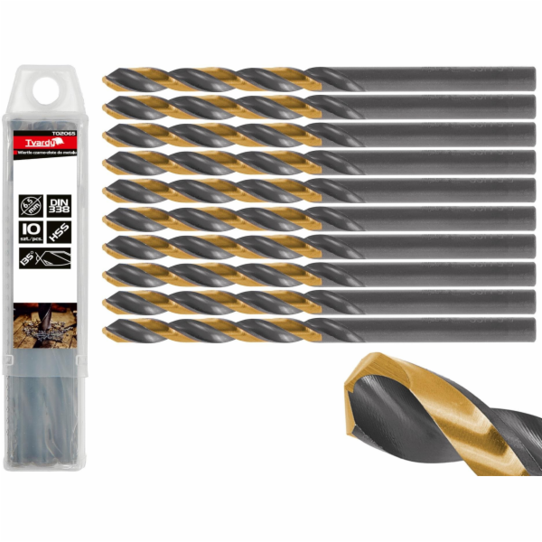 Tvardy Černo-zlatý vrták do kovu HSS 6,50 mm (10/50/500)