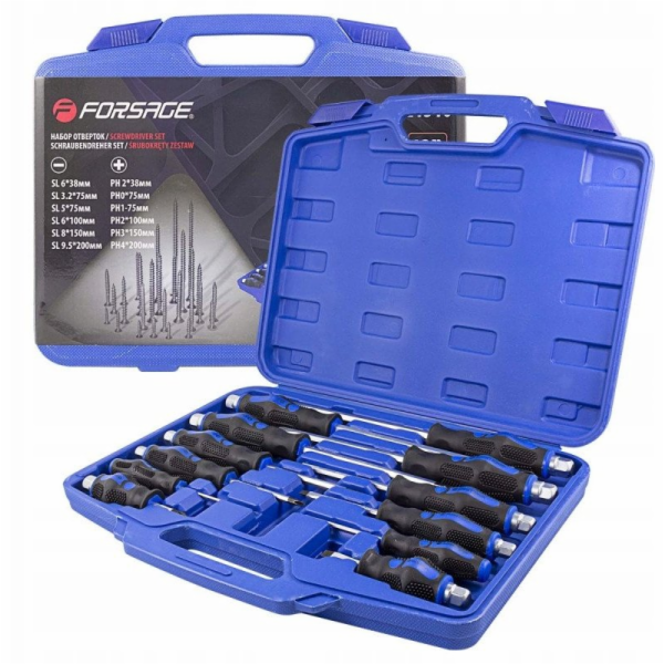 Forsage Sada magnetických rázových šroubováků , 12dílná (...