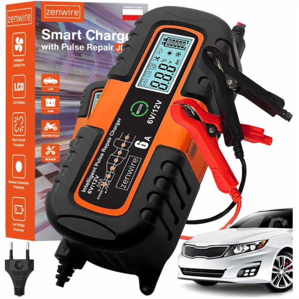 Zenwire Nabíječka autobaterií s funkcí opravy AGM 6V 12V ...