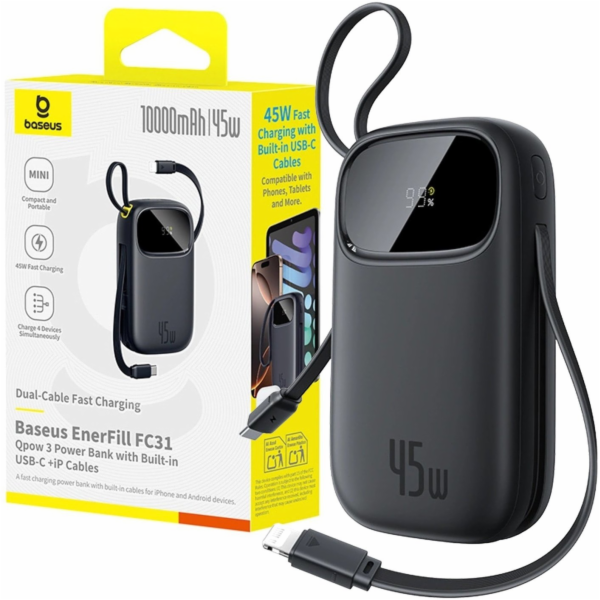 Baseus Powerbanka EnerFill FC31 10000mAh 45W s kabely USB...