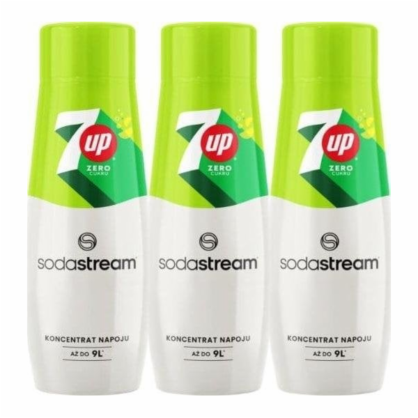 Sodastream 3 x 7Up Zero cukrový sirup 440 ml