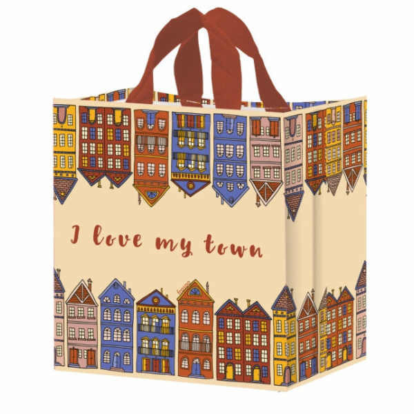 Taška lamino 24 l Love my town mix barev