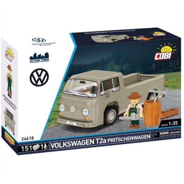COBI Volkswagen T2a Pritschenwagen (grau, Maßstab 1:35)