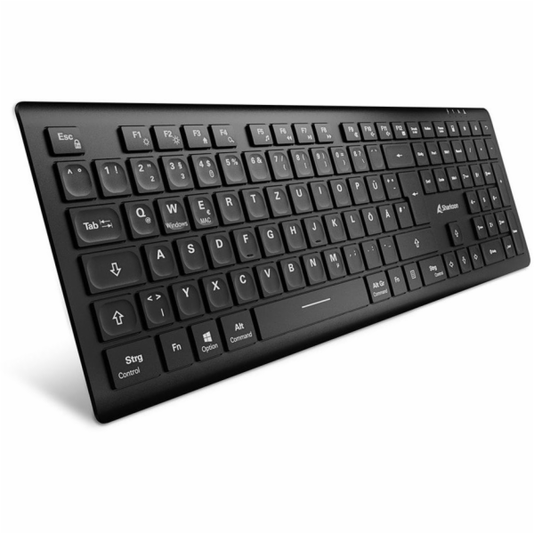 Sharkoon OfficePal K30W (schwarz, DE-Layout, Rubberdome)
