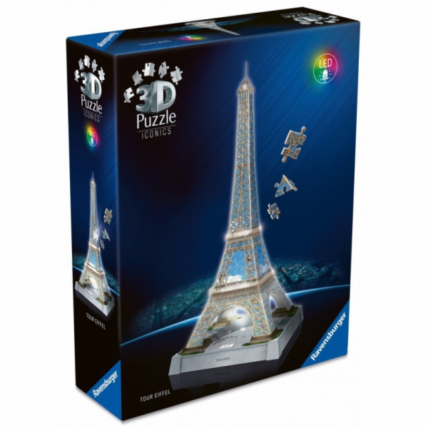 Ravensburger 3D Puzzle Iconics: Eiffelturm - mit Licht (2...