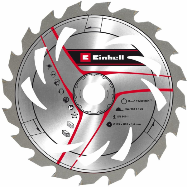Einhell Kreissägeblatt HM, Ř 165 x 20mm, 1,6mm, 20Z (für ...