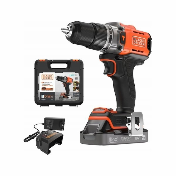 Black+Decker POWERCONNECT Akku-Schlagbohrschrauber BCD383...