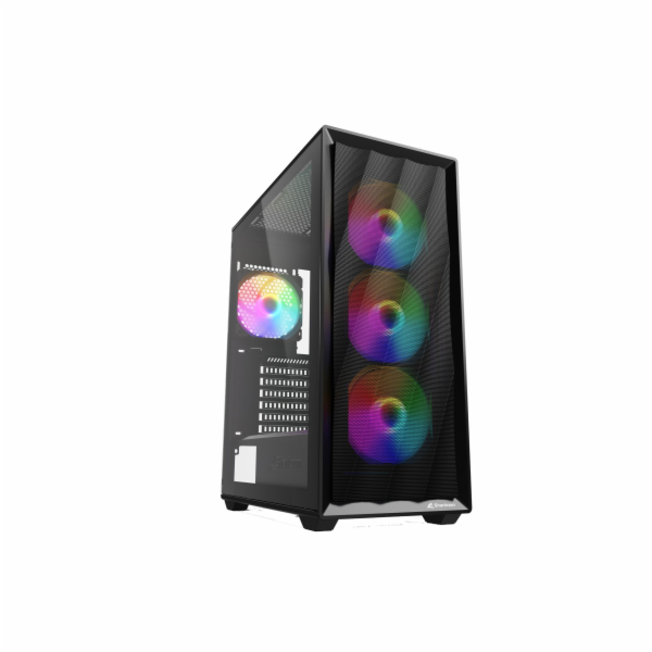 Sharkoon VK4 Rainbow  (schwarz, Tempered Glass)