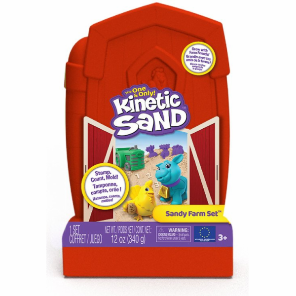 Spinmaster Kinetic Sand - Sandy Farm Set (340 Gramm Sand)