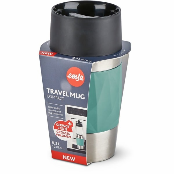 Emsa TRAVEL MUG Compact Thermobecher (petrol/edelstahl, 0...