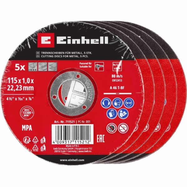 Einhell-KWB Tenký řezný kotouč , O 115 x 1,0 mm, 5 kusů (...