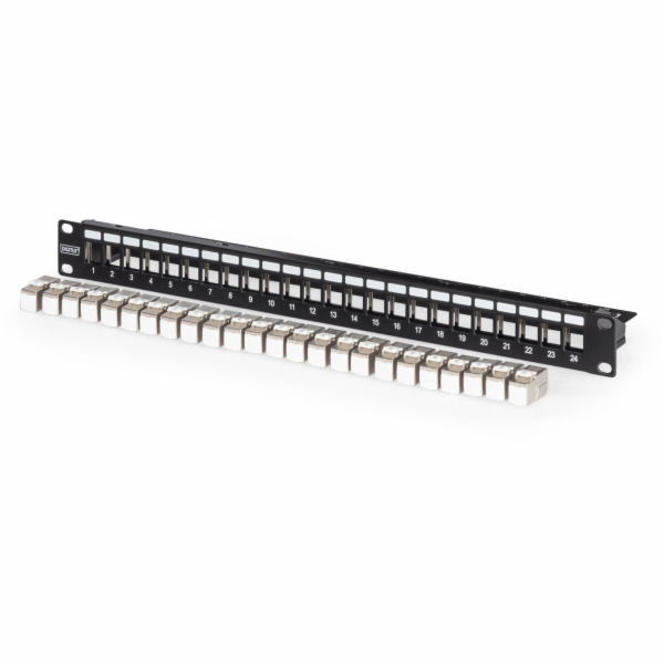 Digitus Modulares Patchpanel, 24-Port, bestückt mit 24x D...