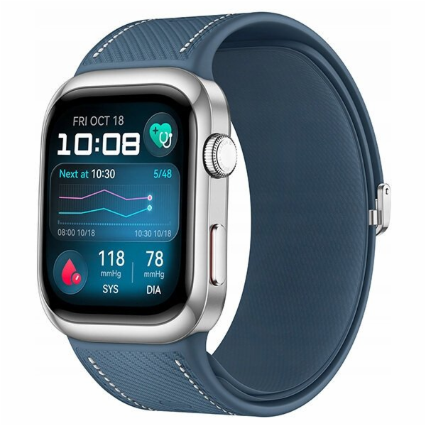 Huawei Watch D2 (Luca-B29) (silber, blaues Kunstleder-Arm...