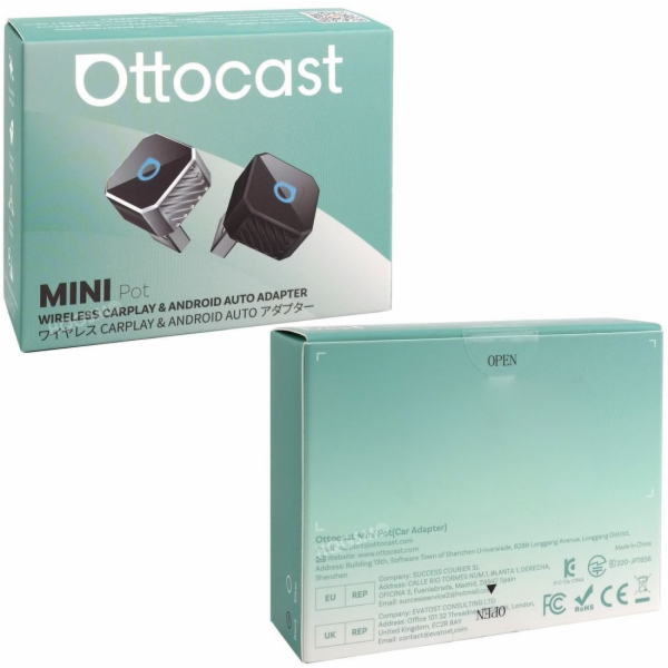 Ottocast Bezdrátový adaptér do auta FM vysílač Mini Cube ...