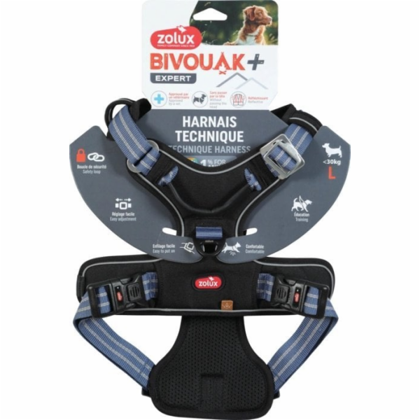 Zolux Postroj pro psy BIVOUAK L modrý