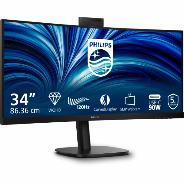 Philips/34B2U3600CH/34"/VA/wQHD/60Hz/4ms/Černá/5R