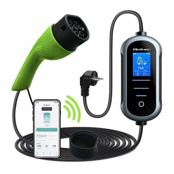 Qoltec Mobilní nabíječka pro elektromobily EV s regulací ...