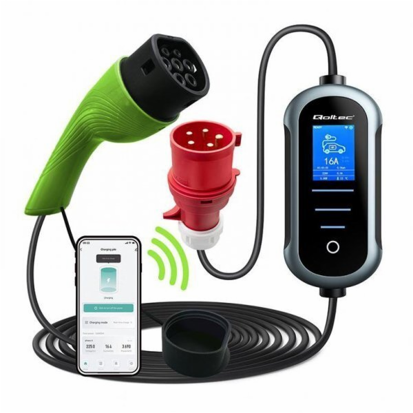 Qoltec Mobilní nabíječka pro elektromobily EV s regulací ...