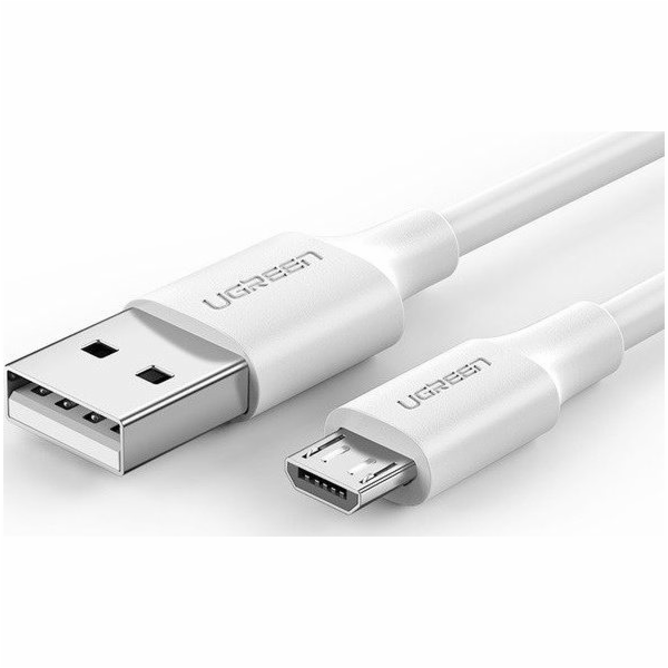 Kabel Ugreen USB-A - microUSB 1,5 m bílý (60142)