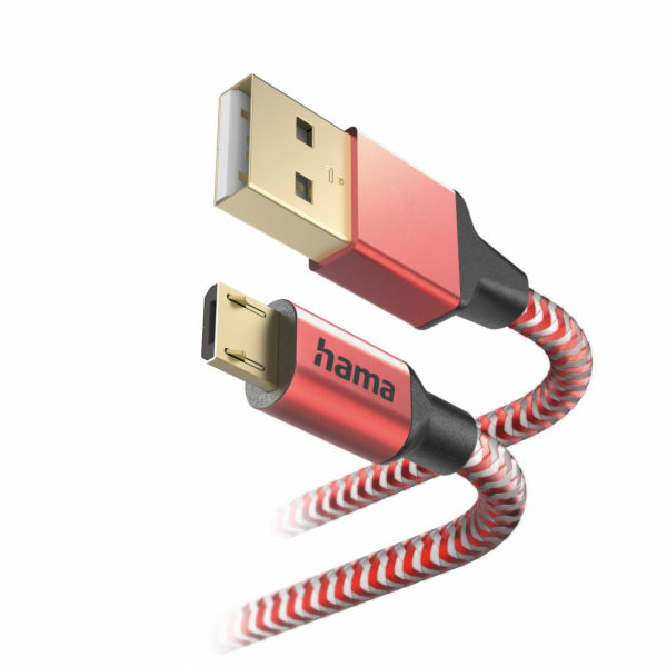Hama 00201556 reflexní nabíjecí kabel, USB-A - Micro-USB ...