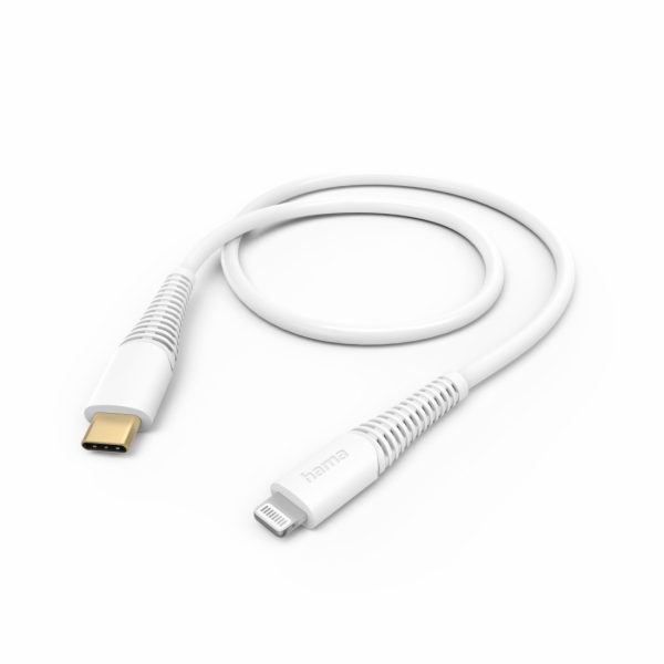 Hama 00201603 nabíjecí kabel, USB-C - Lightning 1,5m bílý