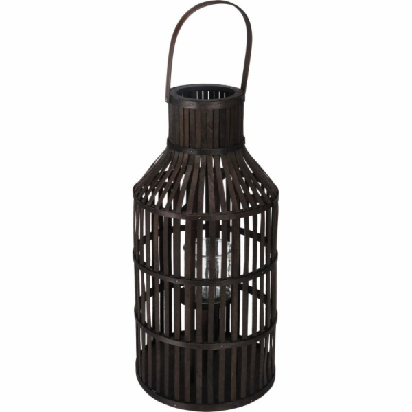 Lucerna na svíčku 22 x 58 cm dřevo hnědá KO-435105530