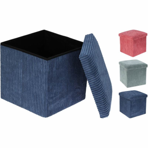 Taburet s úložným prostorem 38 x 38 x 38 cm růžová KO-170...