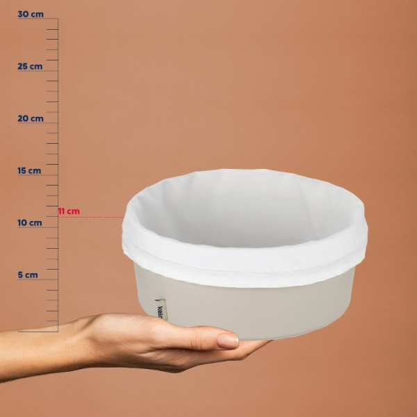 Košík na chleba Grana PU kůže stříbrná šedá 11,0cm 28,0cm...