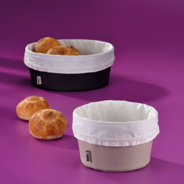 Košík na chleba Grana PU kůže stříbrná šedá 11,0cm 19,0cm...