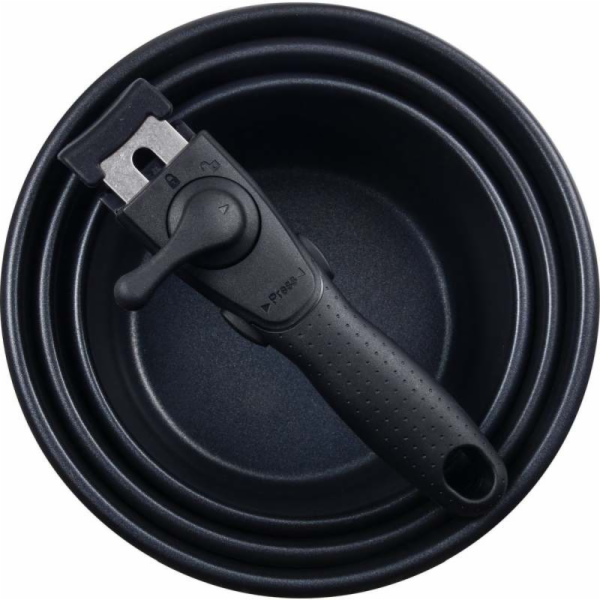 Sada hrnců nerez s nepřilnavým povrchem  Click&Cook 3 ks ...