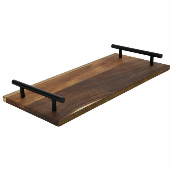 Servírovací tác z akátového dřeva s rukojeťmi 36x17x2cm H...