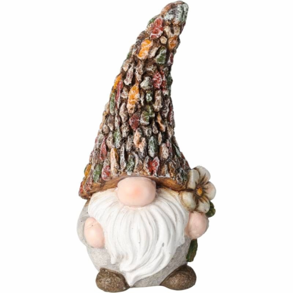 Zahradní trpaslík dekorace 24 cm s kytkou KO-095752290kvet