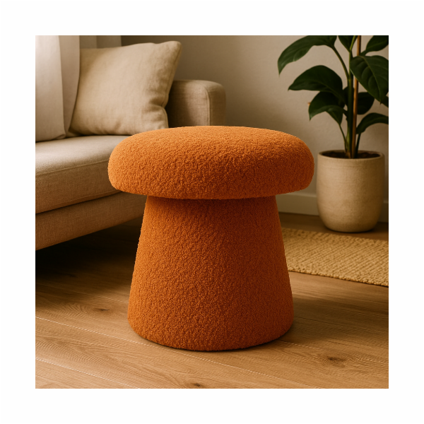Taburet ve tvaru houby 43 cm hnědá KO-AAK400120