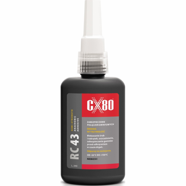 CX80 RC-43 ANAEROBNÍ LEPIDLO PRO ŠROUBY SE STŘEDNÍM ZÁVIT...