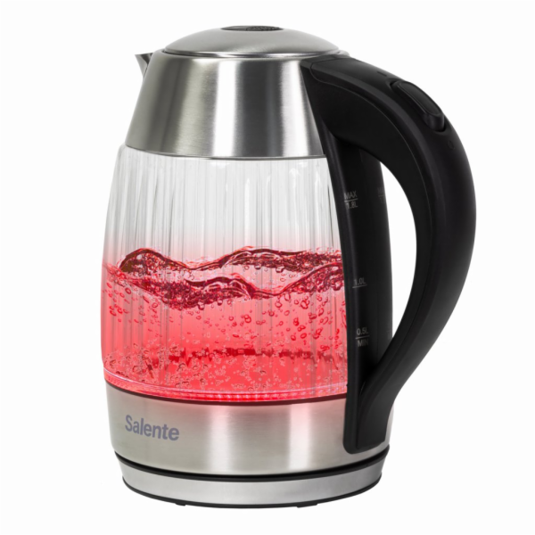 Salente StripeGlass, rychlovarná konvice 1,8 l, nerez/skl...