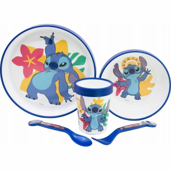 Stitch Disney - Sada protiskluzového nádobí do mikrovlnné...
