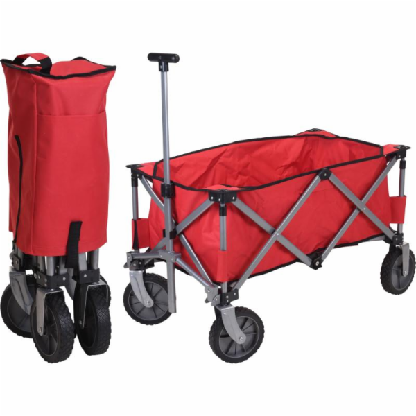 Plážový vozík skládací 75 cm červená KO-DG9000400