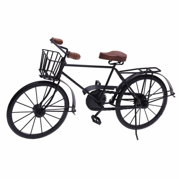 Dekorace stojící BICYKL 47 cm černá s košíkem KO-A7810001...
