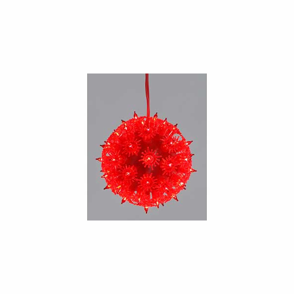 Světla vánoční koule červená100 žárovek 15 cm