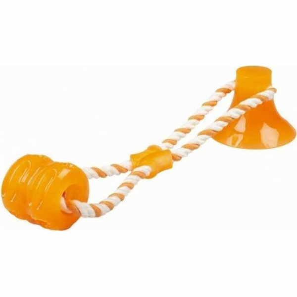 Duvo+ DUVO+ GUMOVÁ HRAČKA S PŘÍSAVKOU + PROVAZEM ORANŽOVÁ...