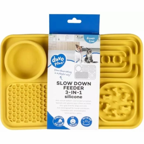 Duvo+ 3v1 pomalu schnoucí miska žlutá 125ml 31x21x4cm