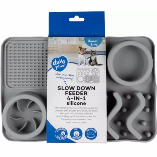 Duvo+ miska 4 v 1 s pomalým uvolňováním, ŠEDÁ, 125 ml, 30...